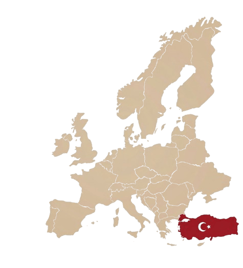 Map of Europe showing the TEN network with Türkiye highlighted